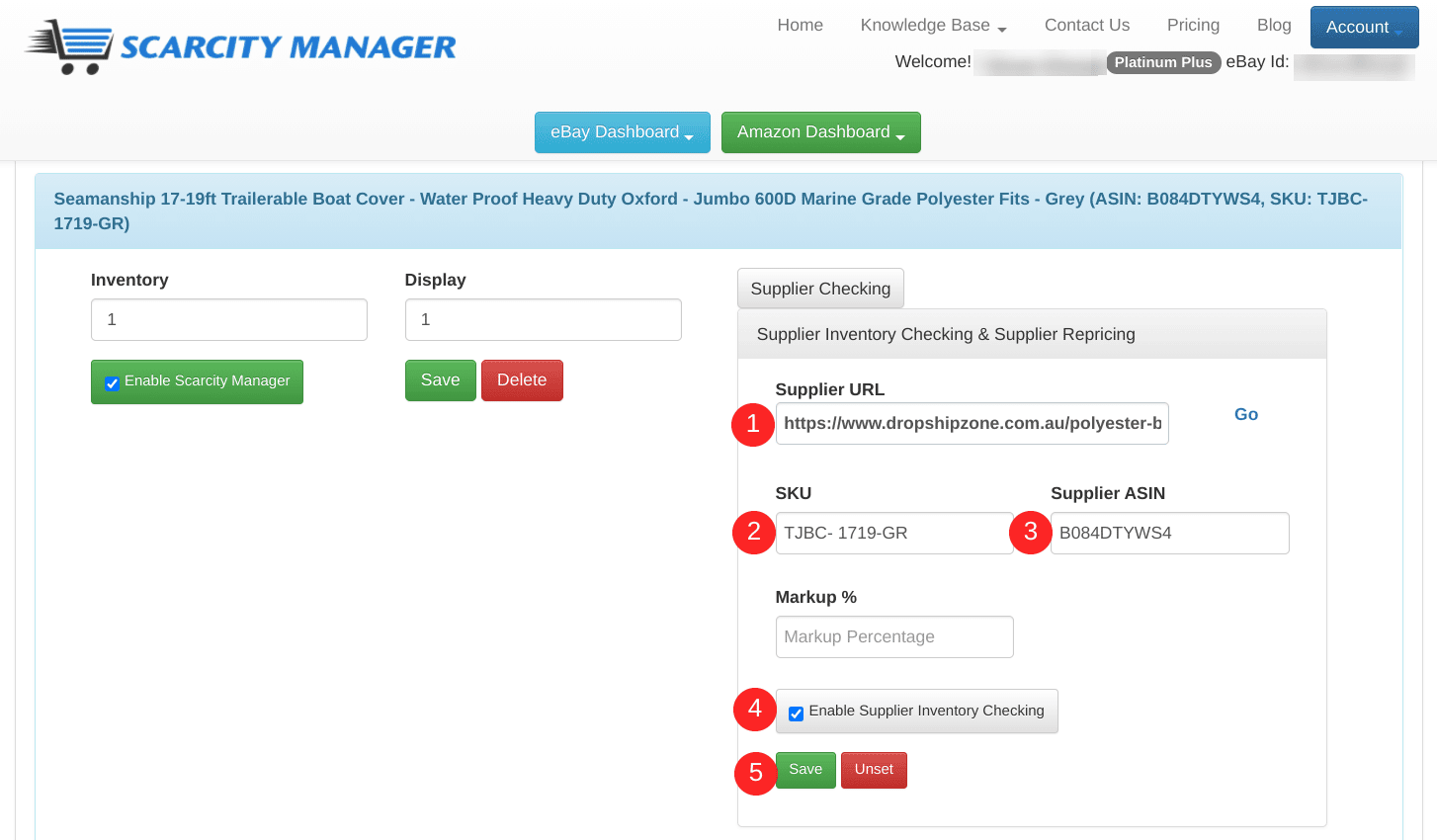 How to fill in your Amazon dashboard