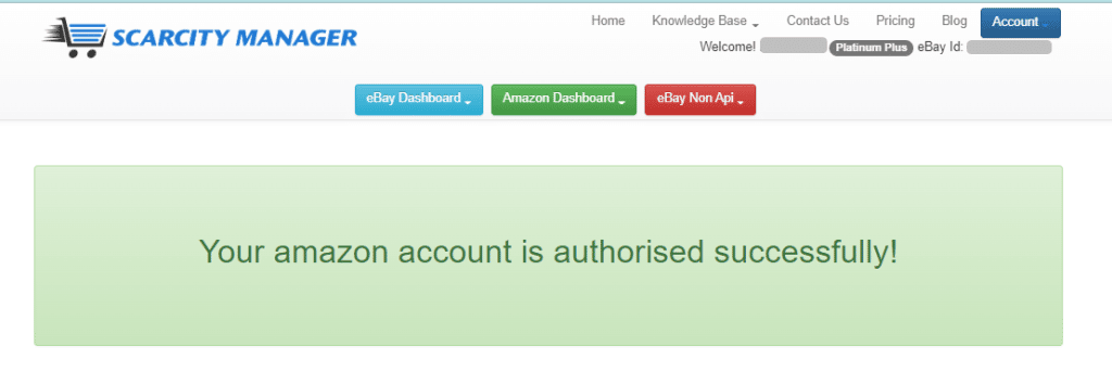 How to link Amazon account with Scarcity Manager