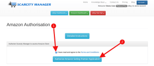 How do I link my Amazon account with Scarcity Manager?